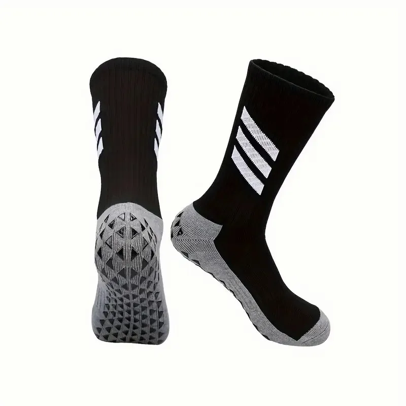 1/4 Pairs Men Non Slip Towel Bottom Football Sports Socks Odor Resistant Sweat Absorbing Breathable Rugby Basketball Yoga Socks