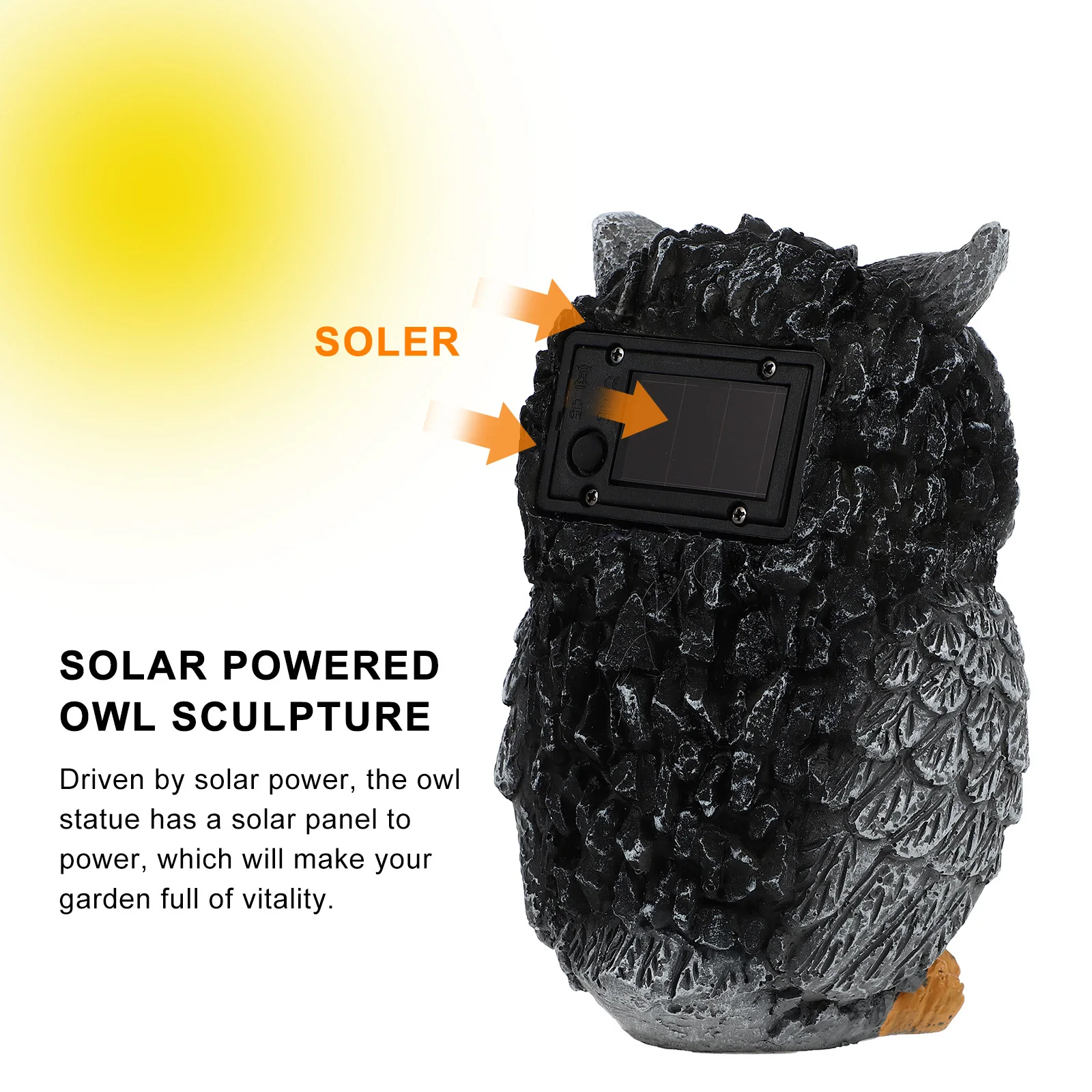 

Solar Powered Statue Waterproof Resin Garden Garden Figurines Sculpture Outdoor Yard Decor Lawn Lights Backyard Ornament