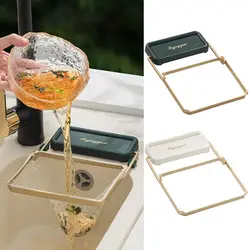 Sink Filter Rack Kitchen Foldable Sink Strainer Mesh Bag Stand Disposable Waste Garbage Net Shelf Anti-Clogging
