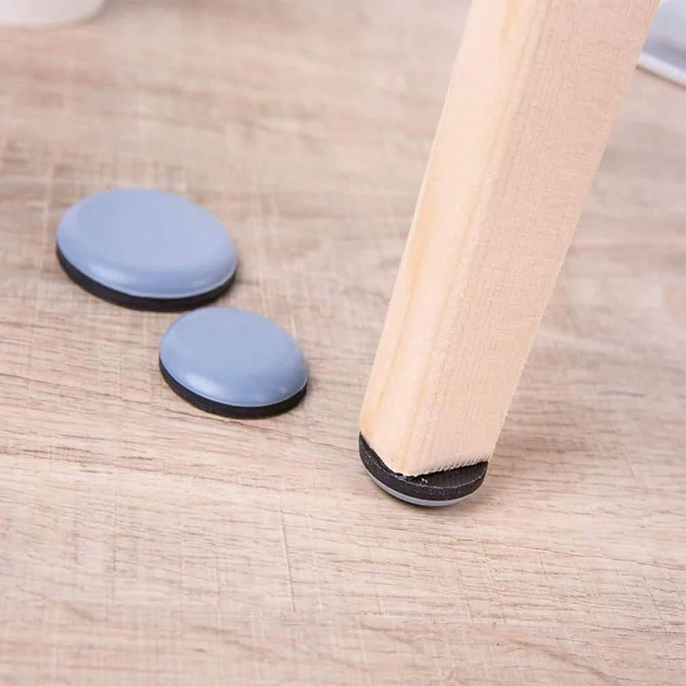 PTFE Furniture Sliders 24-Pack for Heavy Items 12 Square 20x20mm 12 Round 20mm Compatible with Hardwood Floors