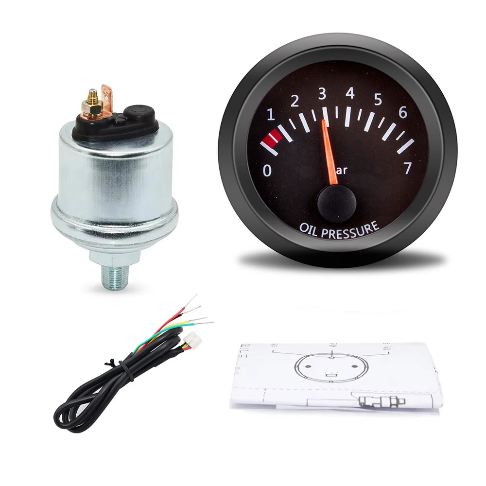 12V 52mm Auto Gauge Water Temp Olie Temp Voltmeter Olie Druk BAR/PSI Vacuüm Boost Gauge lucht Brandstof Verhouding EGT Gauge Met Sensor