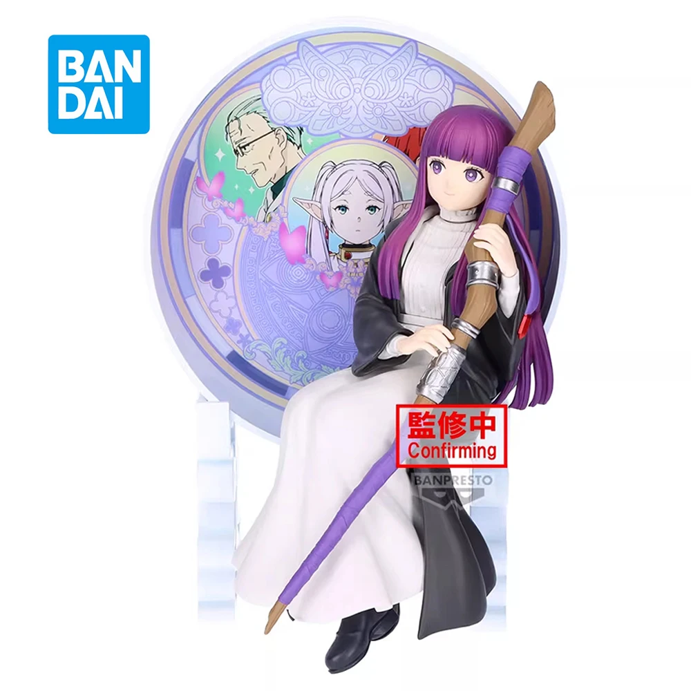 Original banpresto glasscape frieren: além do fim da jornada samambaia figura de ação anime modelo brinquedos colecionáveis presente 15cm