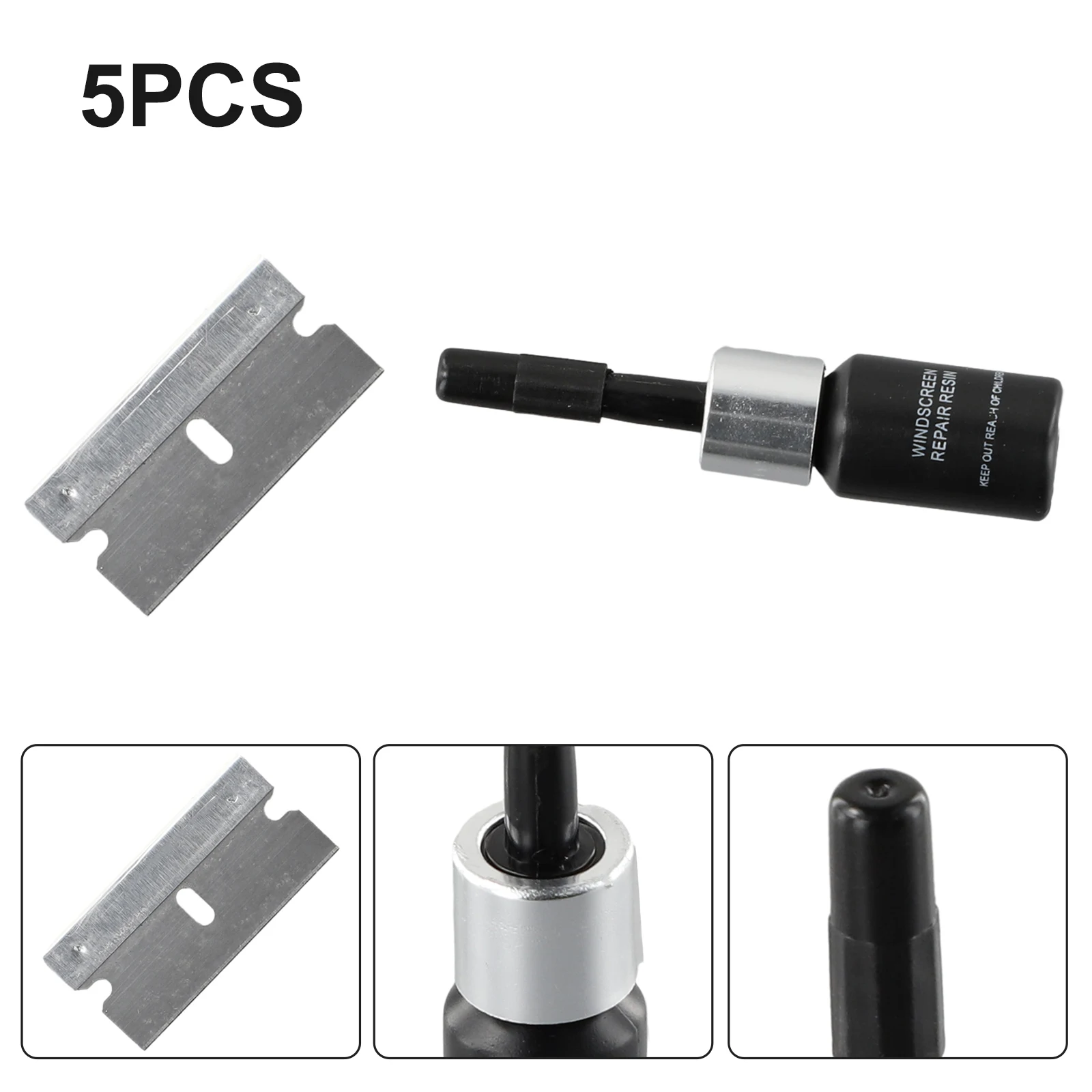 

5PCS Automotive Glass Nano Repair Fluid Car Windshield Resin Crack Tool Kit Repair Most Crack Types On Car Casement Car Accessor