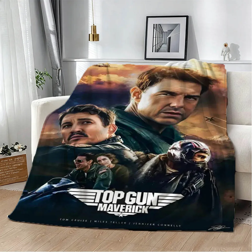 Classic Movie T-Top G-Gun Blanket Flannel Blanket Soft Throw Art For Home Decor Bedroom Sofa Naps Picnic Gifts Halloween Present