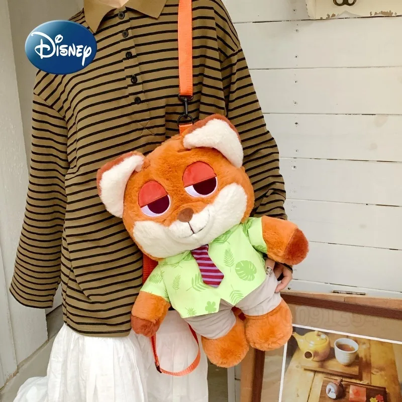 Disney judy nick nova mochila de pelúcia extra grande tendência da moda casual mochila de pelúcia dos desenhos animados bonito boneca saco de pelúcia alta qualidade