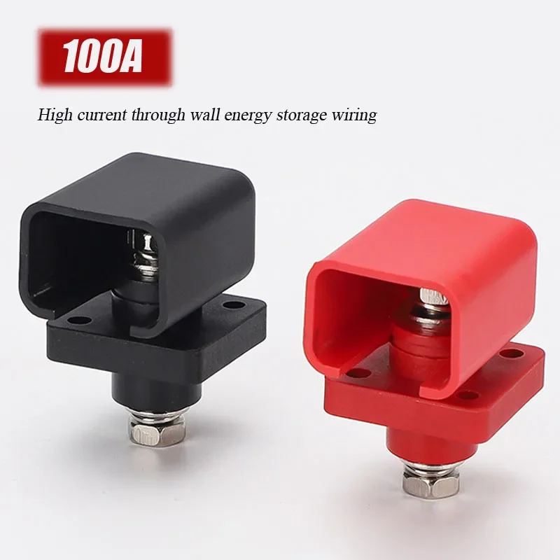 100A New Energy Lithium Battery Connector High Current Copper Wiring Terminal Blocks Wall Mounted Energy Storage Terminal Block