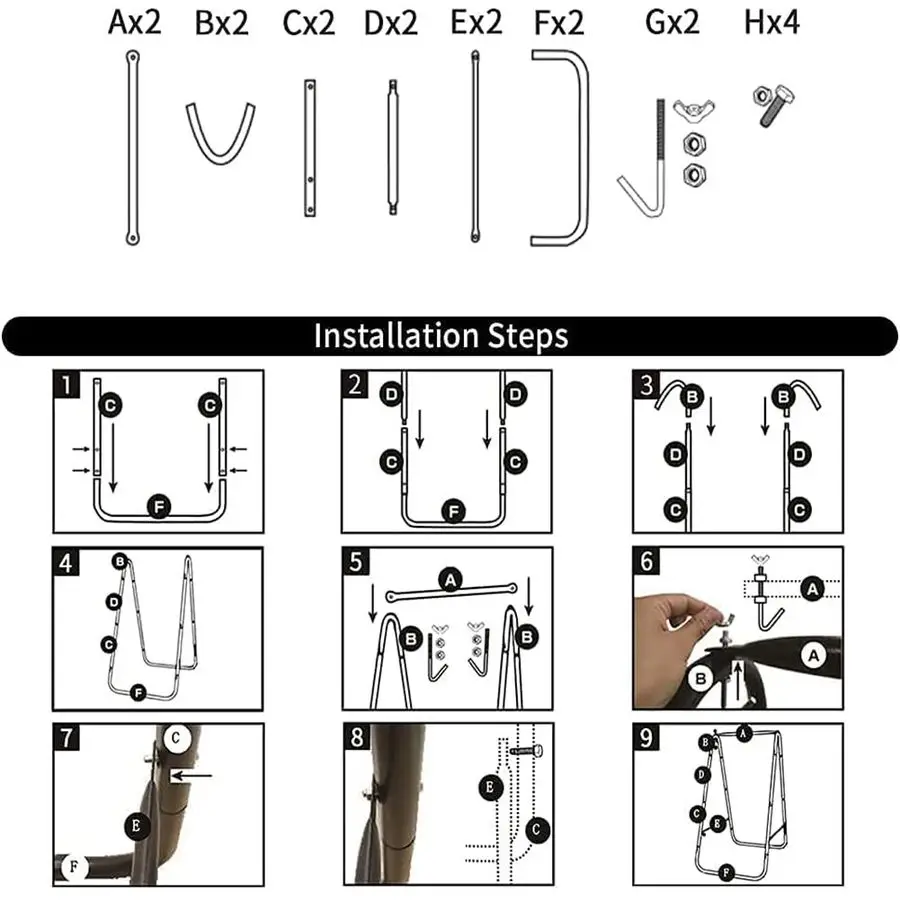 كرسي مع حامل عالي التحمل، حامل أرجوحة بحد أقصى 450 رطل لساحة الفناء الداخلي والخارجي باللون البرتقالي #4