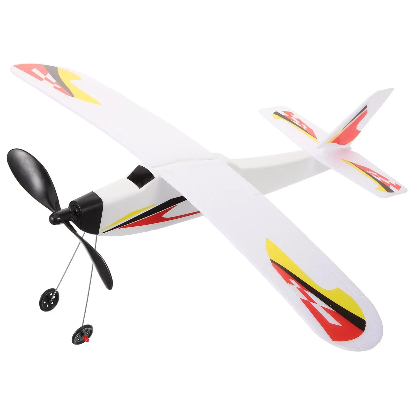 

Rubber Band Powered Airplane Toy Easy Assembly Plastic Model Glider Plane Aircraft For Boys Party Favor Rc