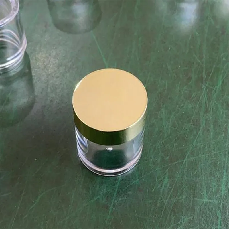 20/50/100Pcs Gold Lid Clear Empty Refillable Bottles 10/30/60ML Makeup Travel Containers Cosmetic Jar For Acrylic Powder Glitter