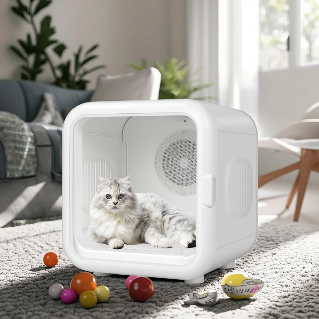 

Smart Eco-Friendly Pet Hair Drying Box Large Capacity Intelligent Cabinet For Cats And Dogs With App Features