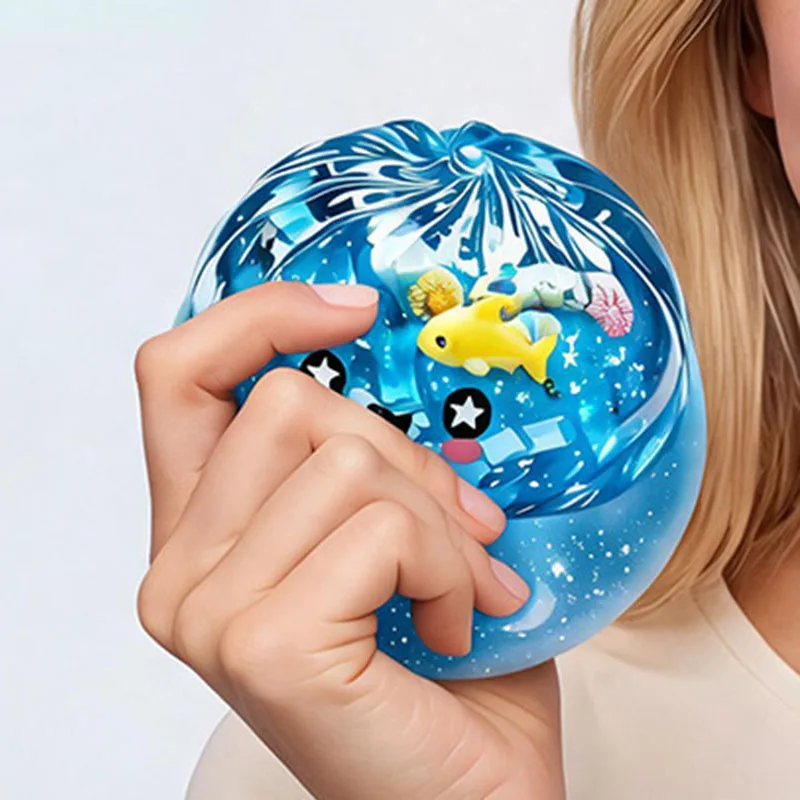 Glitter Golden Dumpling Squishy Hidden Edition Ocean Series Dumplings Sensory Squeeze Toy For Stress Relief Toys Gift