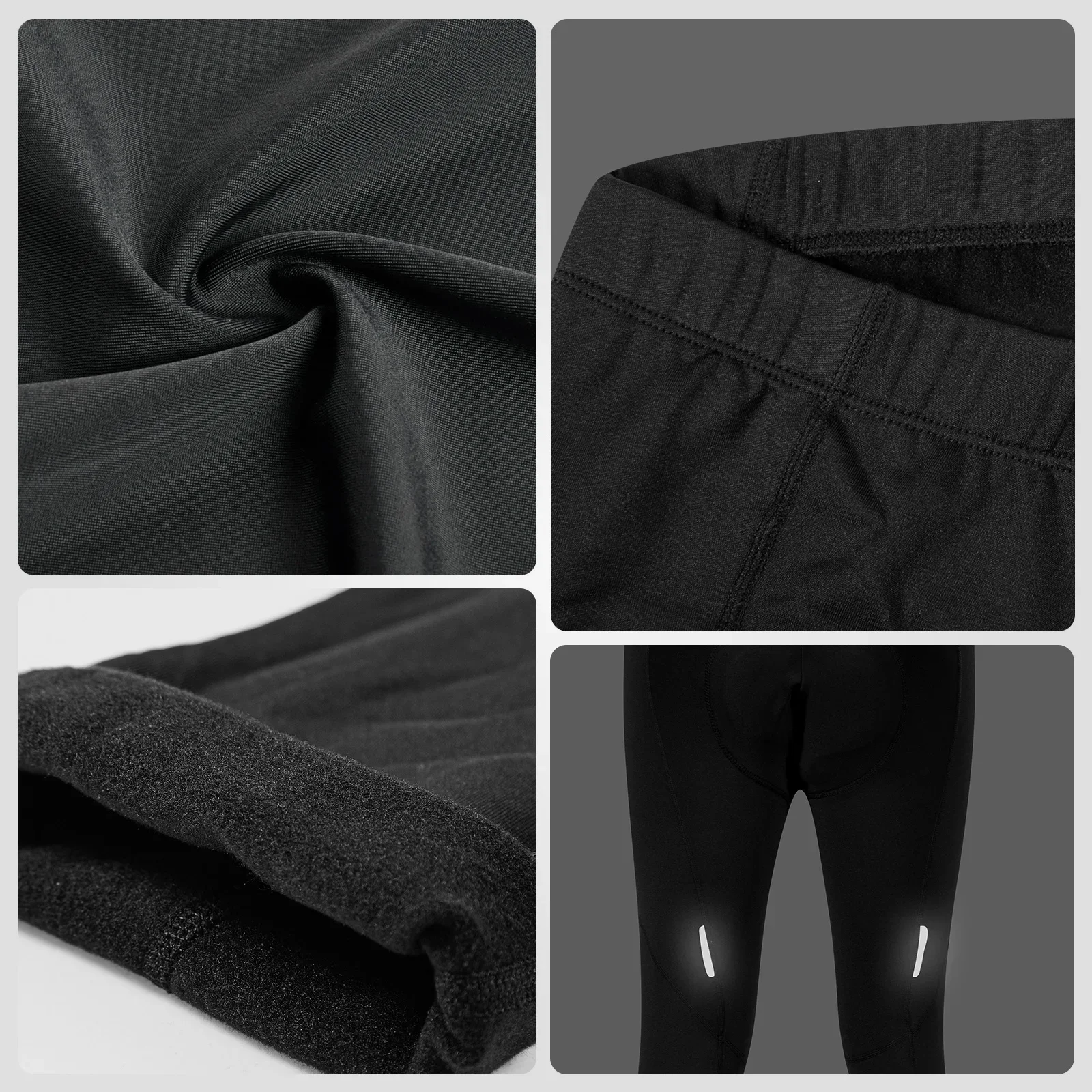 Cheji Autumn&Winter Velvet Cycling Pants for Men,Bicycle Sports Trousers,Black Pants,High Density,Cycling Equipment,High Quality