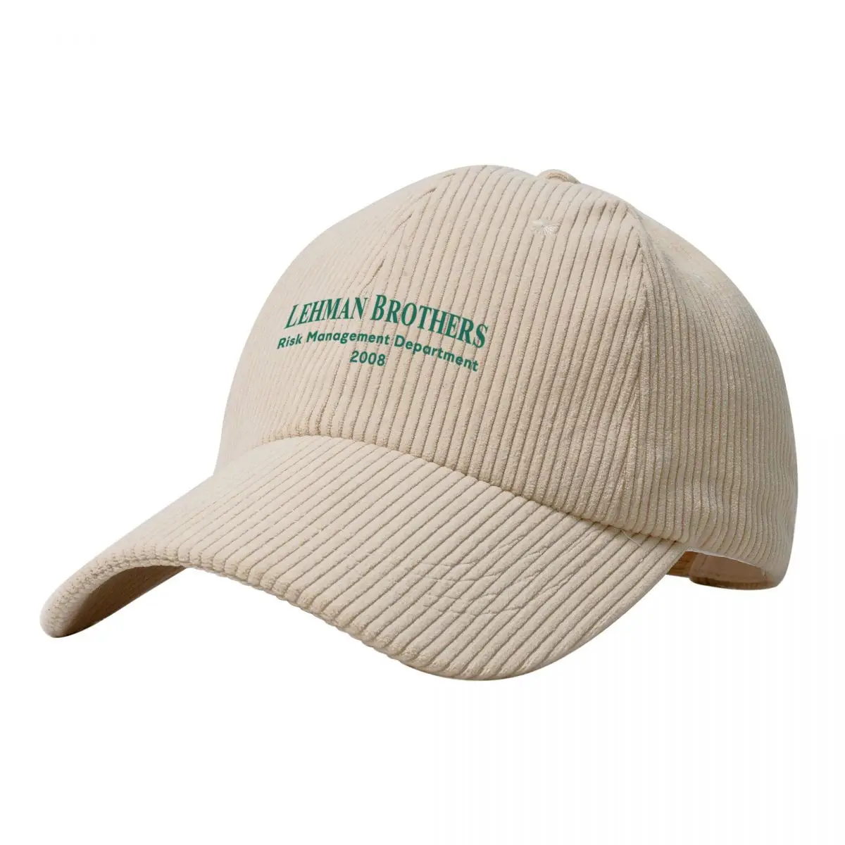 

Lehman Brothers Risk Management Department 2008 Corduroy Baseball Cap Luxury Hat Designer Hat Men Caps Women's