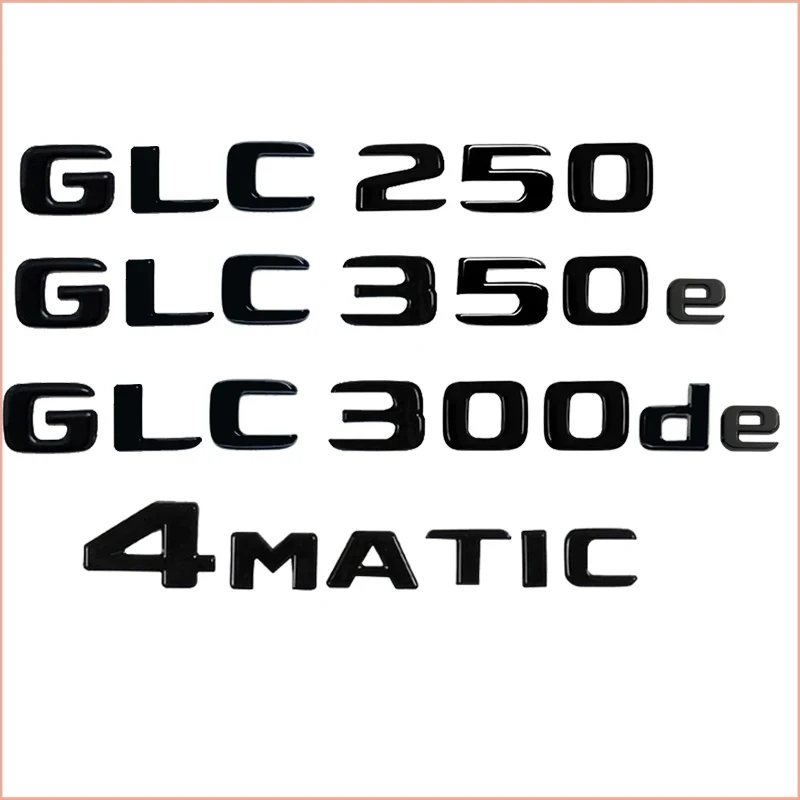Car Tail Rear Trunk Badge Emblem Letter Stickers For GLC Series X253 GLC260 GLC300de GLC350 GLC200 4MATIC GLC250d GLC350e