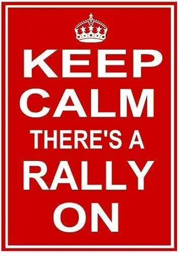 Keep Calm Theres A Rally On Metal Sign  Plaque Steam Engine Classic Car Tractor