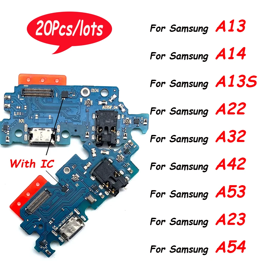 

20 шт., новинка, USB-порт для быстрой зарядки, док-станция, разъем, гибкая плата для Samsung A32, A22, A23, A14, Φ, A13S, A53, A24, A54, коридор A42