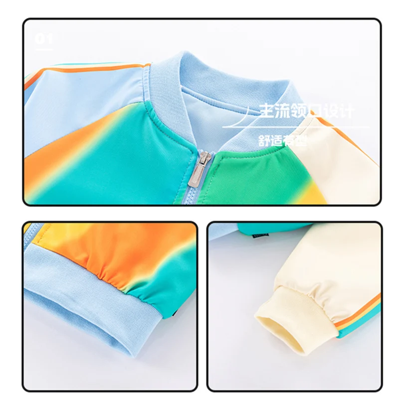 Kids School Uniform for Boy Girls Elementary School Student Clothing Set For Child Casual Jacket Pants Two Pieces Clothes Suit image 4