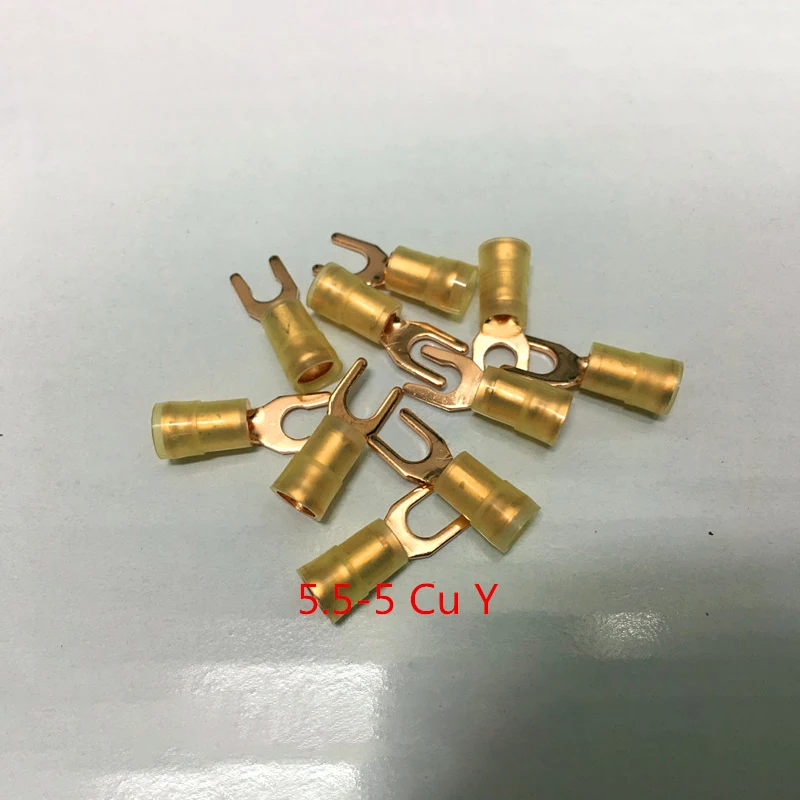 Conectores de pala de terminal de engarzado de conector de cable macho hembra con aislamiento de cobre -196 ° Prensado en frío en forma de U O con funda de silicona