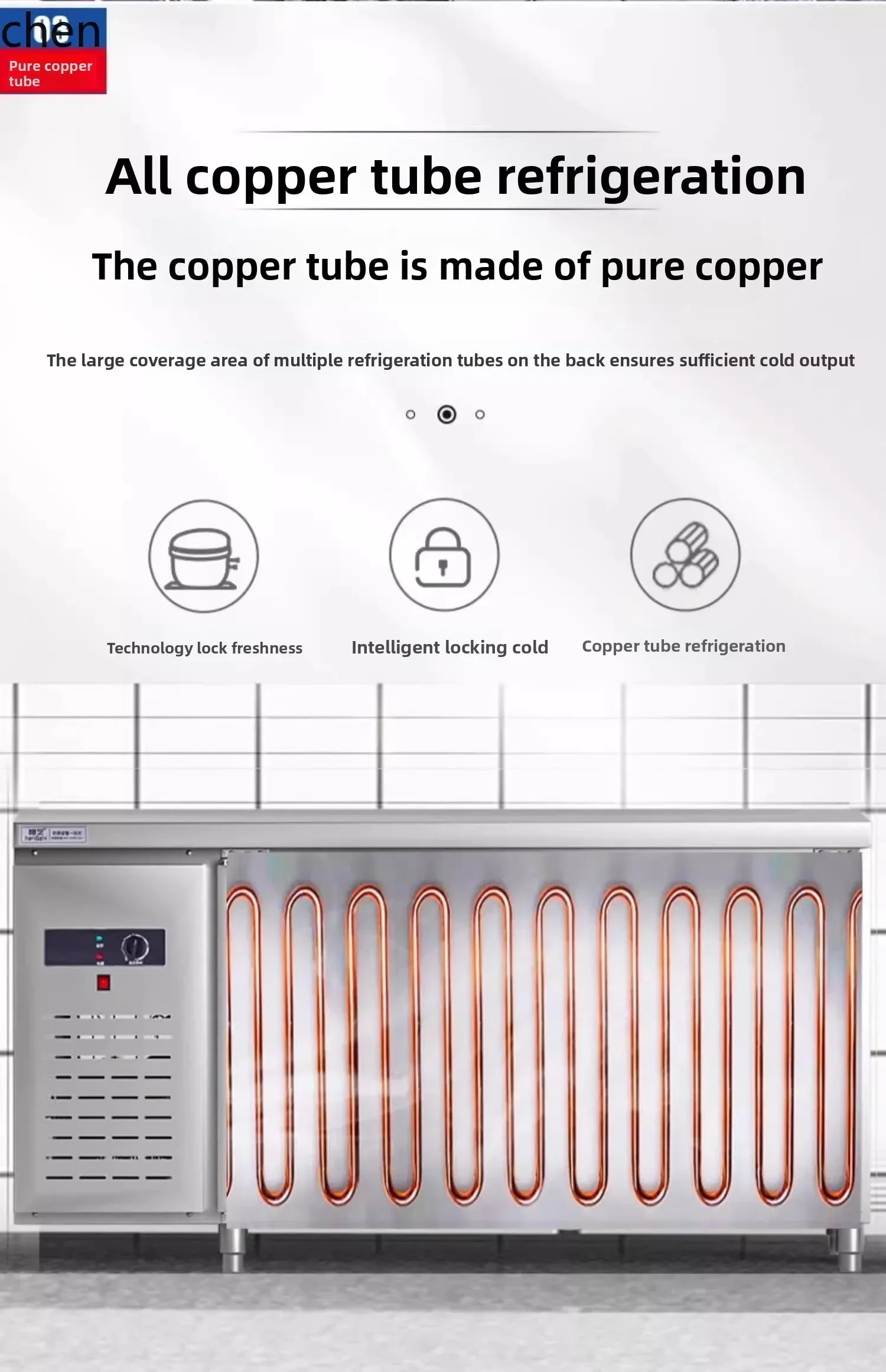 Commercial Refrigerated Work Cabinet Double Temperature Flat Cabinet Kitchen Refrigerator Horizontal Freezer Air Cooling