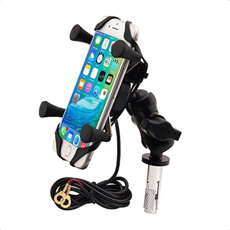 

Motorcycles Phone Mount with Charger Mobile Phone Holder GPS Navigation Bracket for S1000RR Suzuki GSX 1300R Hayabusa GSXR 600