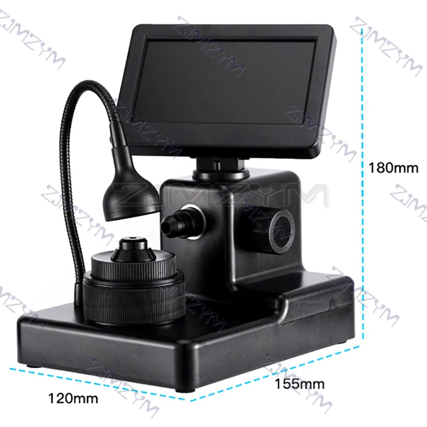 1000X Digital Diamond Girdle Viewer Microscope Camera Diamond Inscription Viewer with 4.3Inch LCD Screen Properties Observer