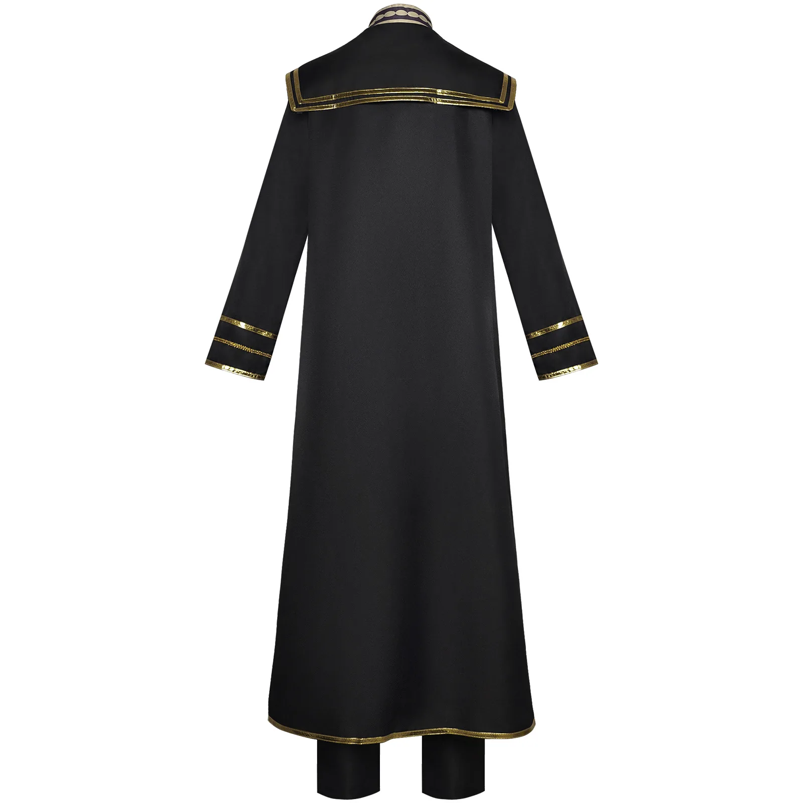 زي جنازة أنيمي فريرين هيميل هيتر كوسبلاي بدلة أنيقة باللونين الأزرق والأبيض كيب الهالوين ملابس أداء لعب الأدوار #5