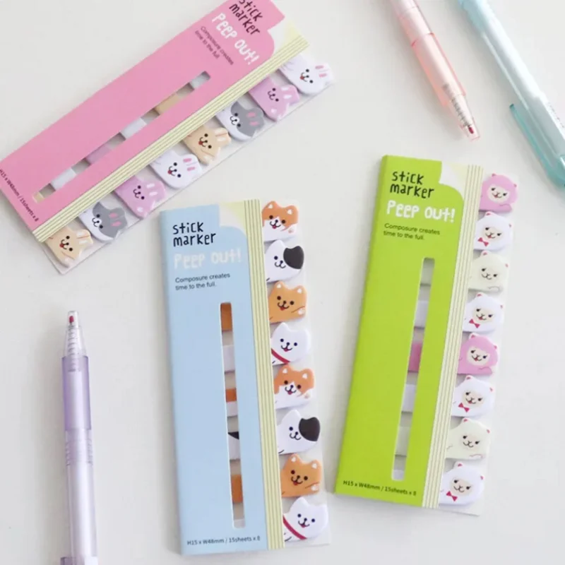 Kawaii  Stationery Cute Japanese and Korean Stationery Row By Row  Bookmark Sticky Note Message Note N Times Sticky Note