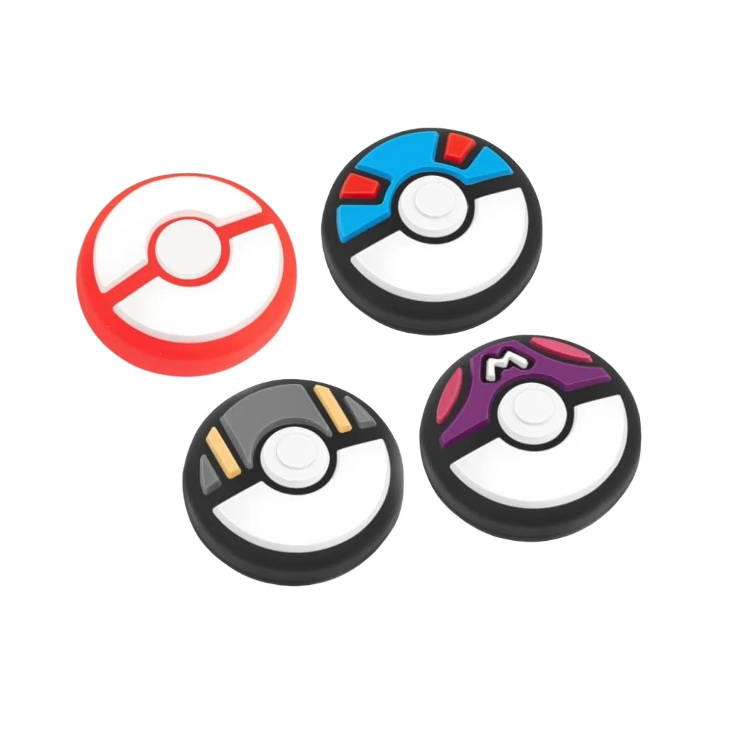 4 Stück Cartoon Poke Ball Silikonkautschuk Daumengriffkappen für Nintendo Switch 2 Joy-Con Controller Joystick Griffe Schutzabdeckung – Detail 6