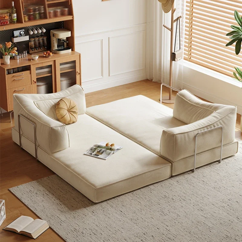 Wooden L Shape Sofas Folding Designer King Size Nordic Lounges Living Room Sofa Bed Recliner Daybed Schlafsofa Bedroom Furniture