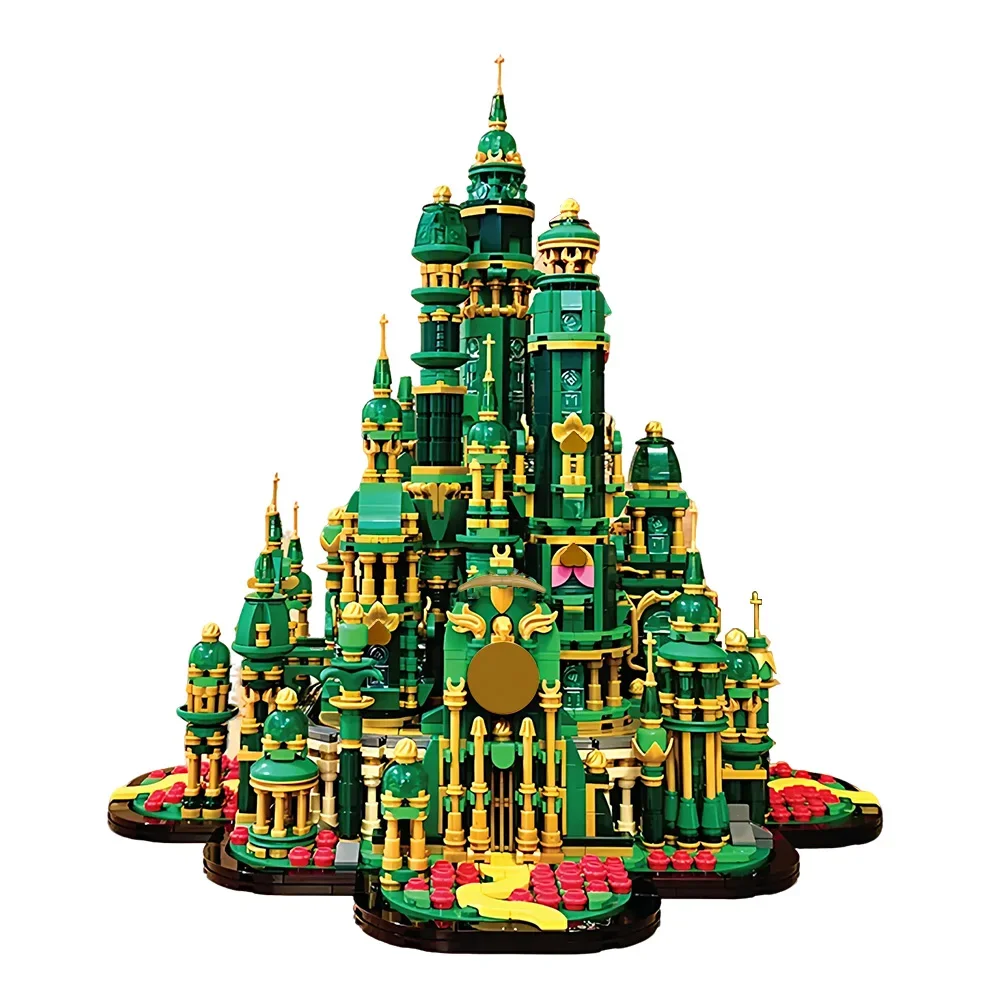 

MOC Witch Wicked Emerald City Wizard's Palace Building Blocks Model Emerald City Architecture Bricks Assembly Toys Kids DIY Gift