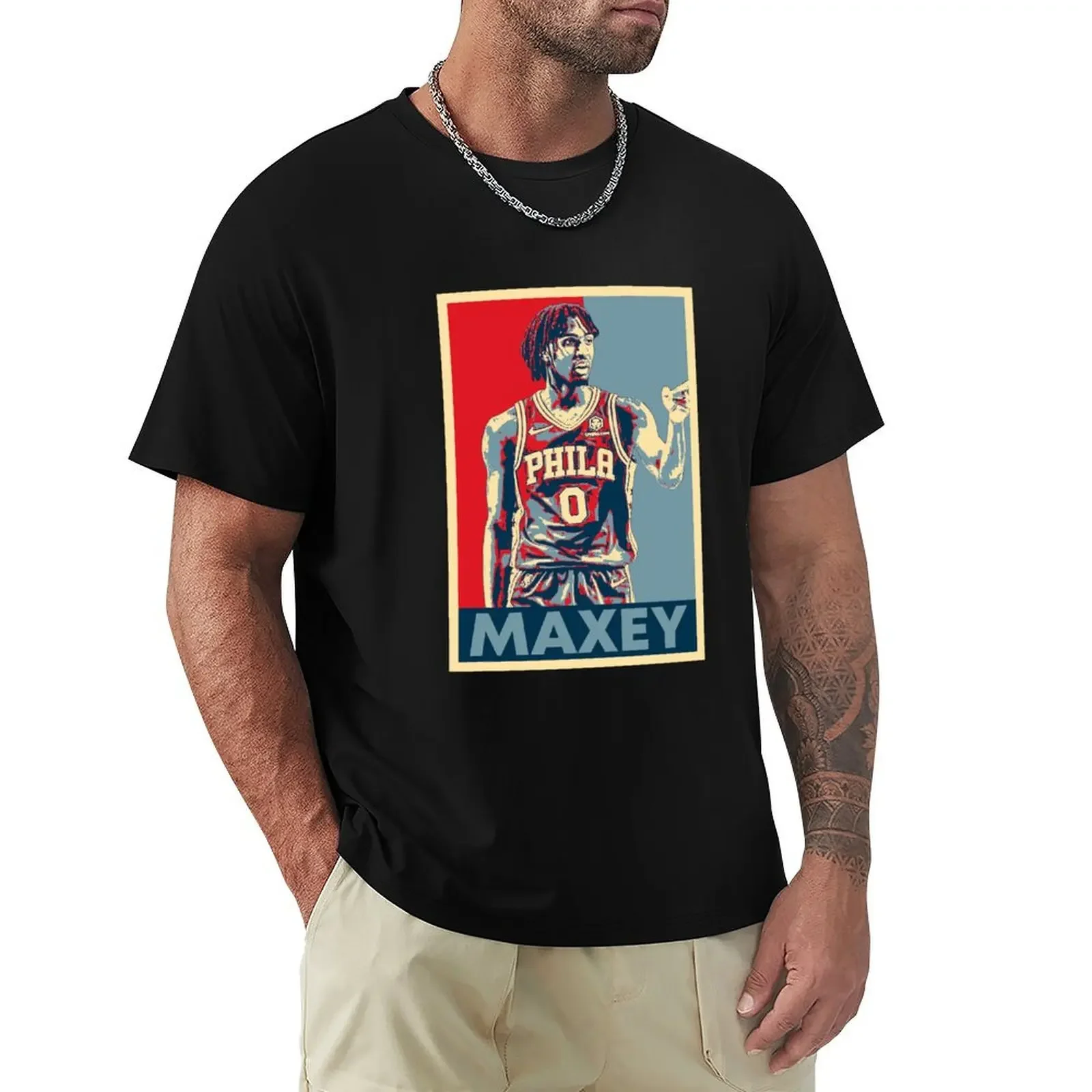 

Tyrese Maxey T-shirt Aesthetic clothing customs design your own boys whites mens graphic t-shirts pack