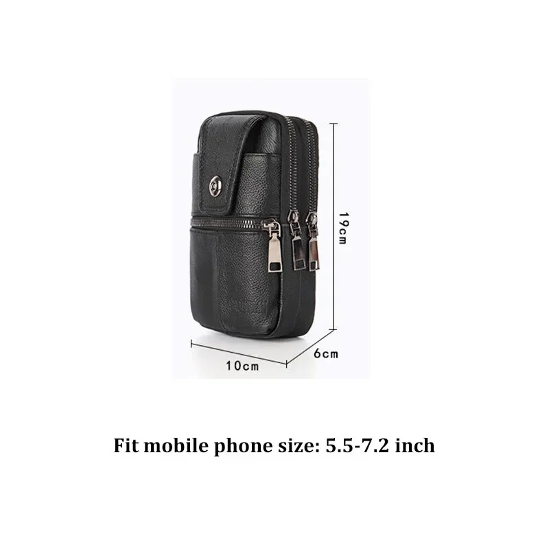 Sacs de taille de voyage pour hommes, sac à main à bandoulière pour téléphone portable, étui pour téléphone, sacs de ceinture en cuir, petit sac de messager en poudre