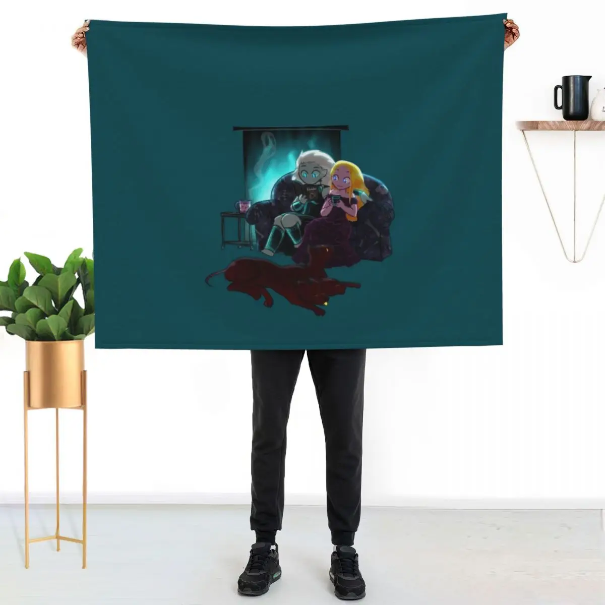 

Cozy Winter Night Throw Blanket Soft Comfort Blanket for Reading Watching TV
