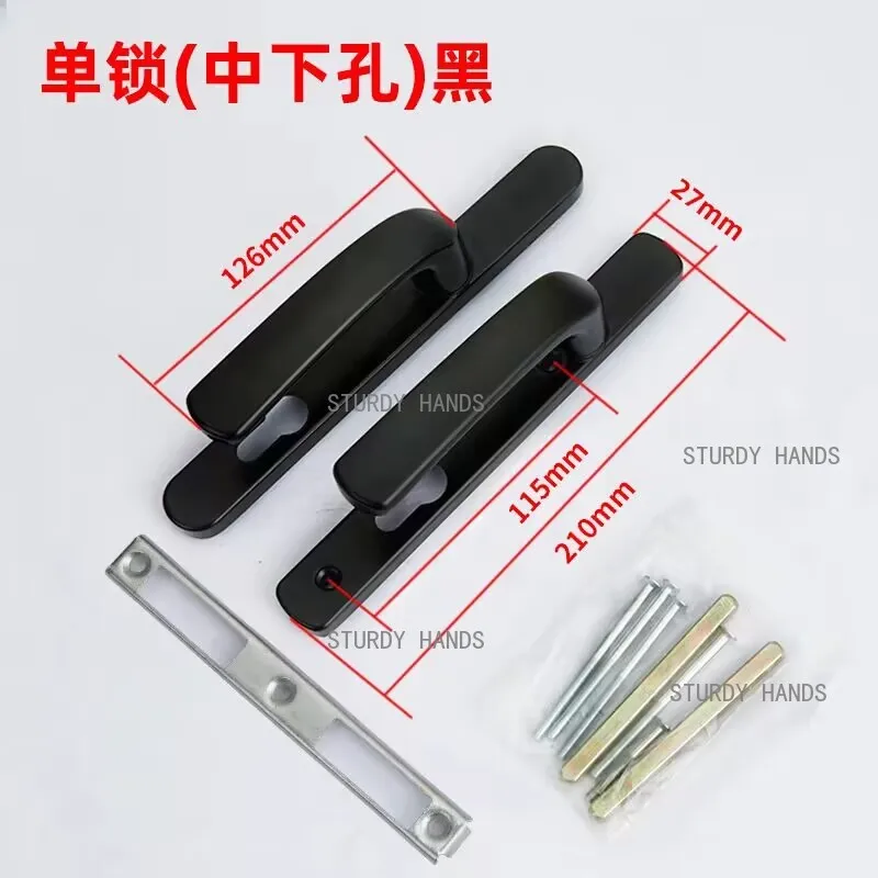 1 set of stainless steel panel bridge broken aluminum door lock indoor universal door handle lock  bedroom door locks