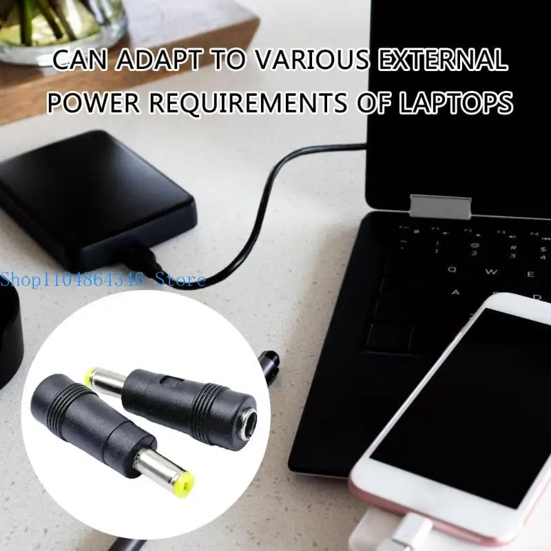 Essential Laptops Power Supply Adapter Tip Portable DC5521 to DC5517 Connector Adapter Converter for Notebook Computer