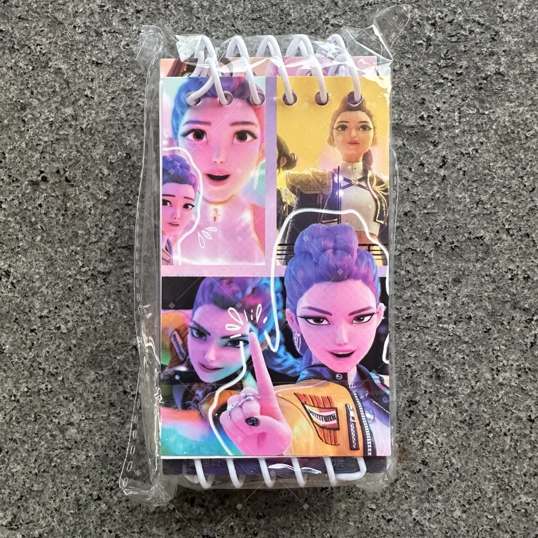 10PCS Kpop Demon Hunters Anime Mini Notebooks Set Huntrix Rumi Mira Zoey Designs 10x6cm School Stationery Supplies