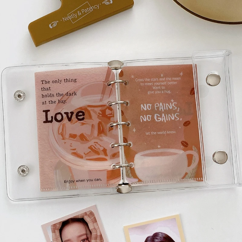 4 ชิ้น/เซ็ต M5 ขนาด Journaling โน้ตบุ๊คหน้าภายในขนาดเล็กแฟชั่น Kpop Photocard สมุดภาพเก็บหน้าภายในน่ารักนักเรียนอุปกรณ์