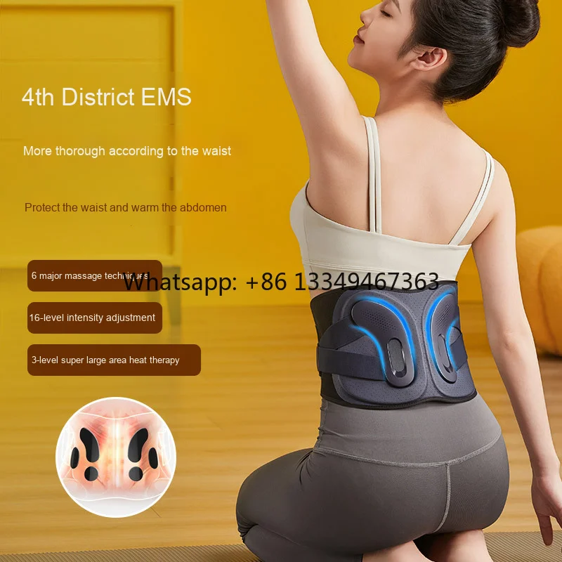 

Customized Portable EMS Pulse Waist Massager Abdominal Strengthening Heating Sweating Massage Shaping Belt Supports Waist
