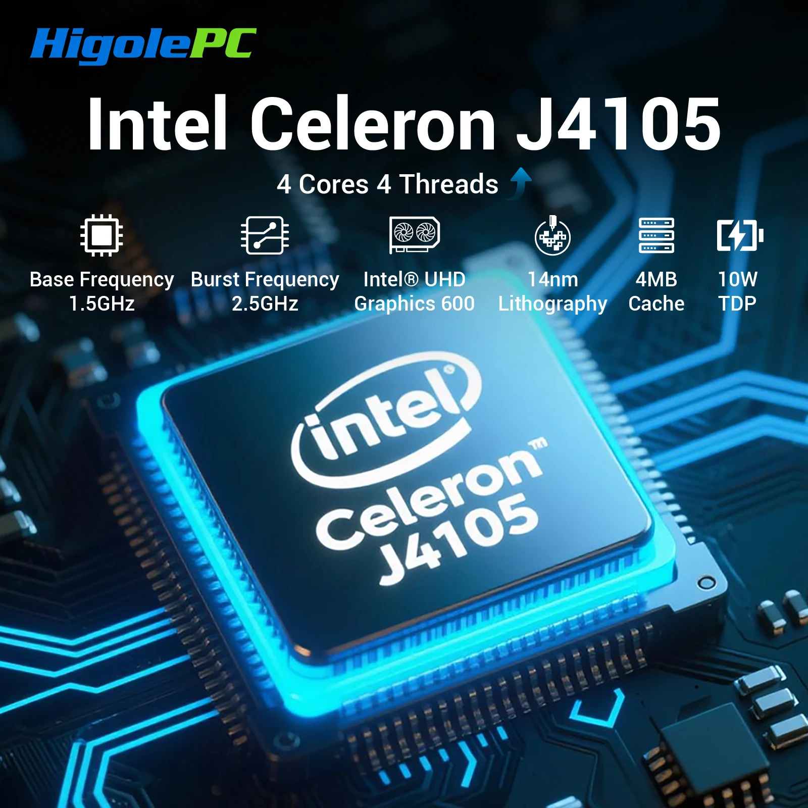 Higole Gole 1 Pro 5.5'' Mini PC senza ventola Intel J4105 Windows 11 WiFi5 8G 128G 2500mAh con schermo Laptop PC desktop Mini computer
