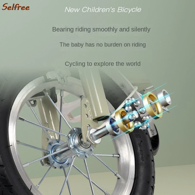 selfree children's bike girls 3 a 6-8-9 years old 10 princess model foldable stroller baby pedal bike with auxiliary wheels