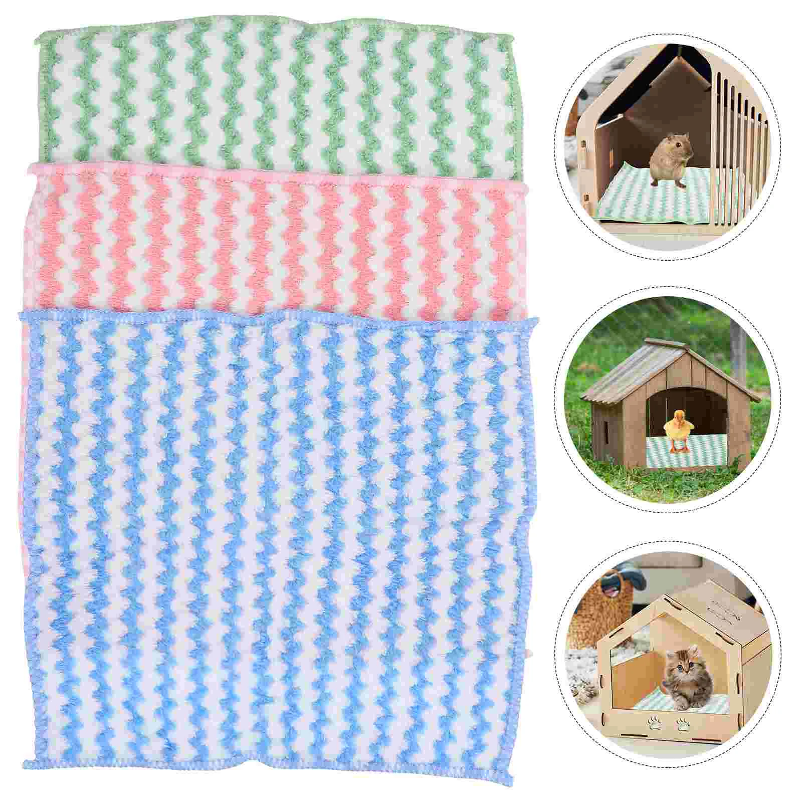 

6 Pcs Pet Litter Hamster Pee Mats Cage Liner Guinea Pig Blanket Pad Bedding Fleece Blankets