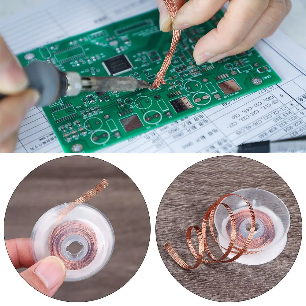 

Professional Tool BGA Repair Tin Solder Removal Desoldering Braid Tape Copper Solde Wire Soldering Wick