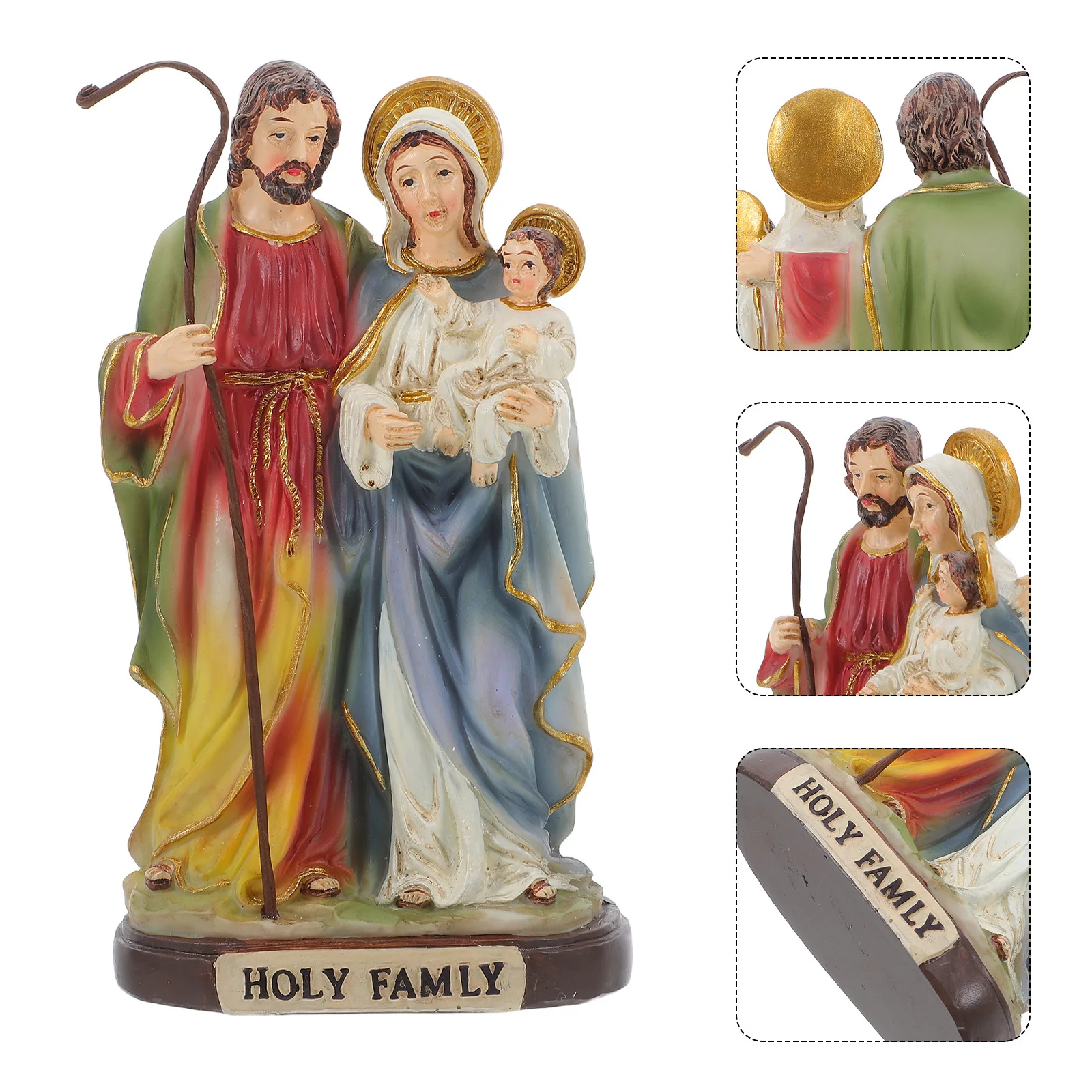 

Statue Resin Religious Decoration Small Size Home Living Room Church Office Use Faithful Representation of Saint