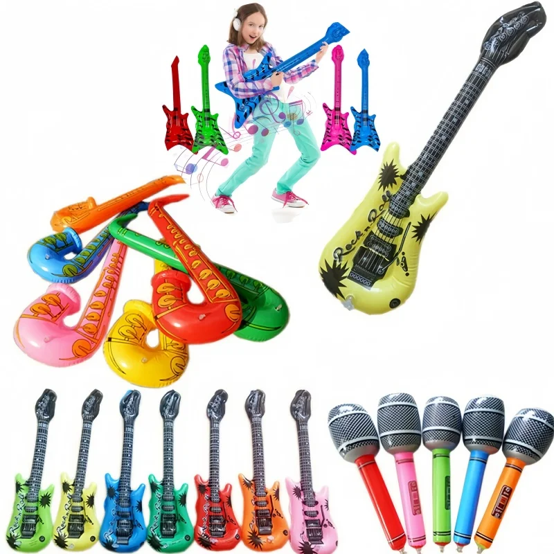 

3/12Pcs Inflatable Instruments Toy Music Balloons Set Simulation Instrument Guitars Saxophones Microphones Party Toy KidsToys