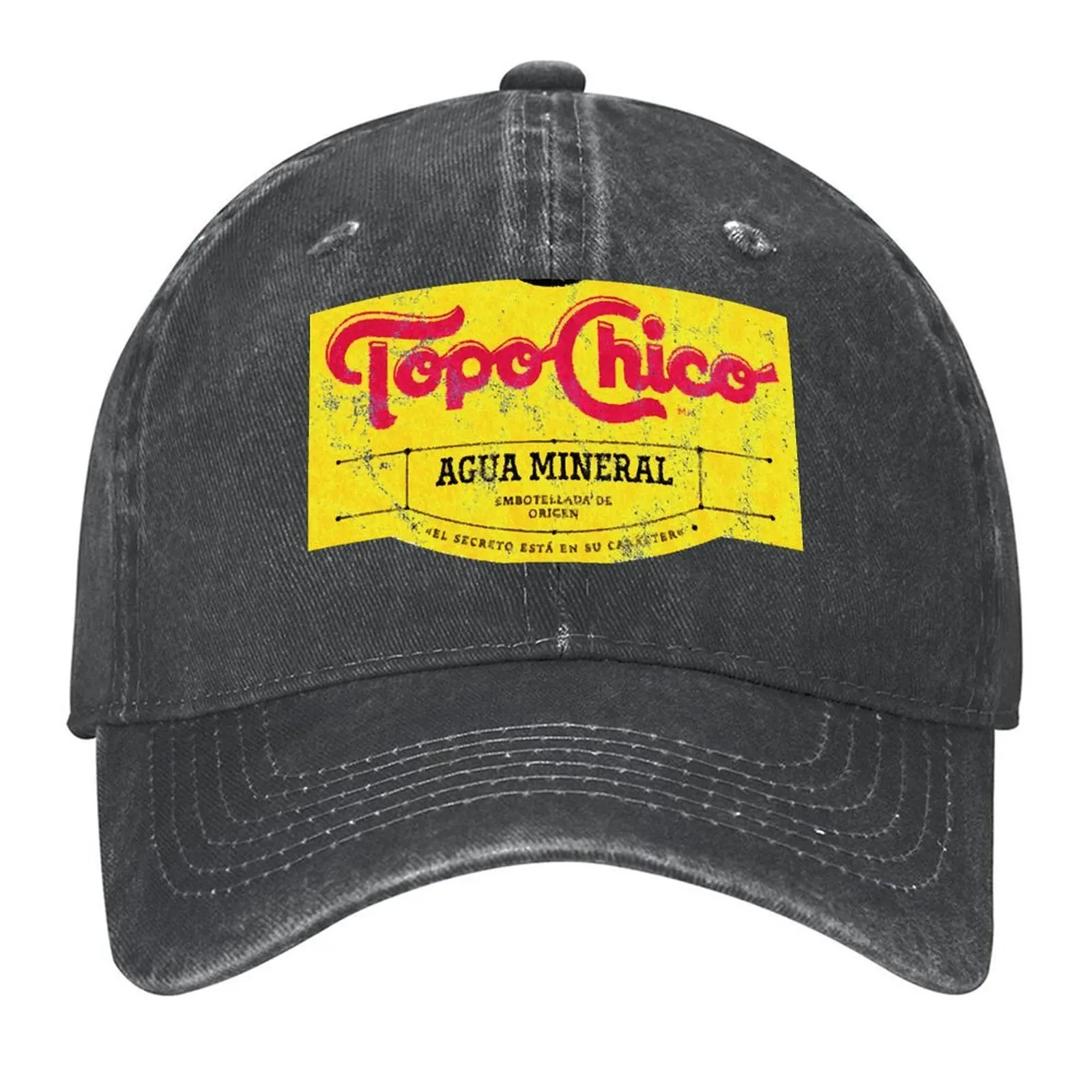 

Topo Chico agua mineral worn and washed logo (sparkling mineral water) Classic Baseball Cap derby hat Golf Cap Golf Men Women's