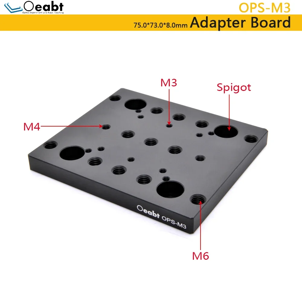 OPS-M3 Adapter Plate, Optical Bottom Plate, Right Angle Plate, Flat Optical Bench, Optical Experiment Assembly