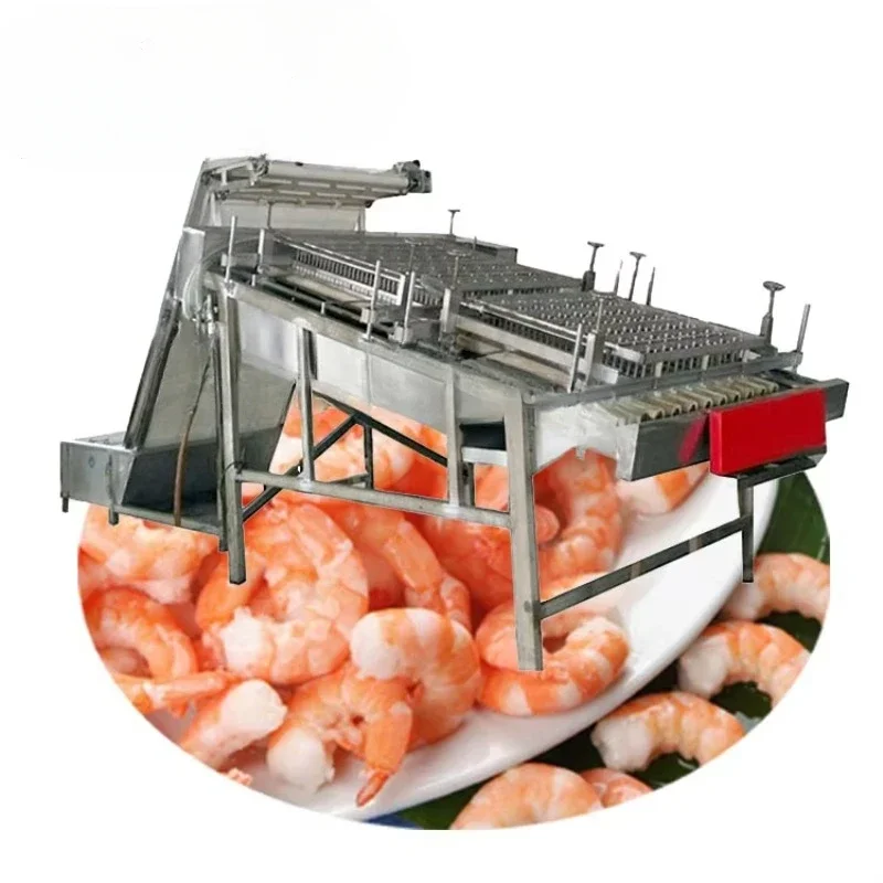 Shrimp peeling machine / Shrimp Peeler and Deveiner Machine /shrimp head cutting and shell remove machine Price