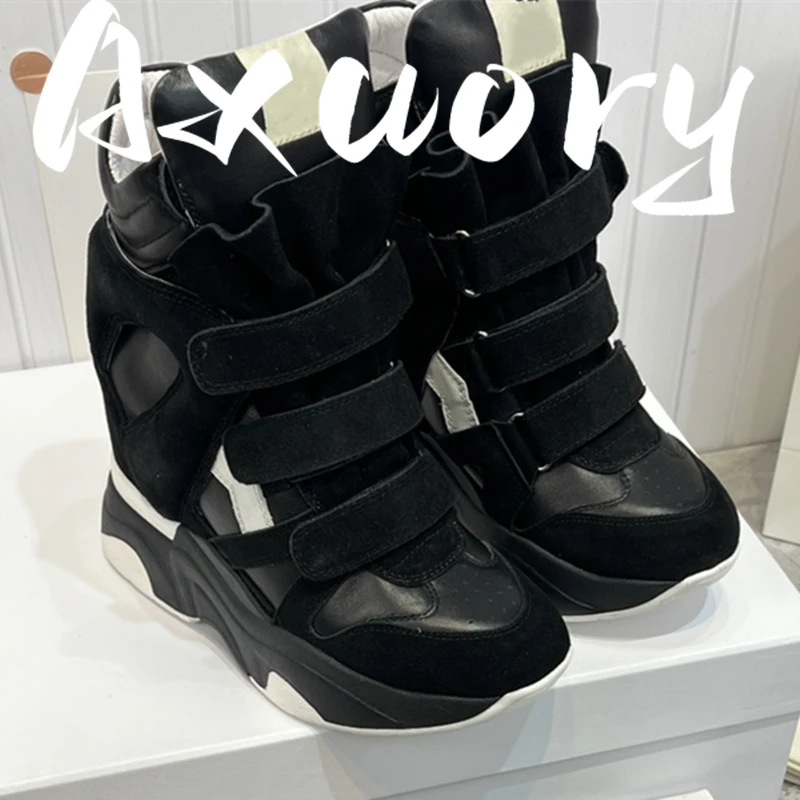 

2023 Women's Boots Winter Style Elevated Design Solid Color Extra Large Size 41 Genuine Leather Material