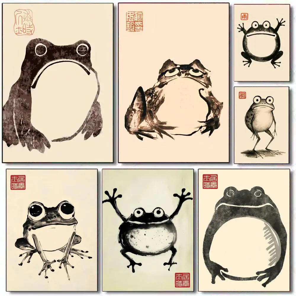 M-Matsumoto H-Hoji art Frog Poster Holiday Gifts Decoration 