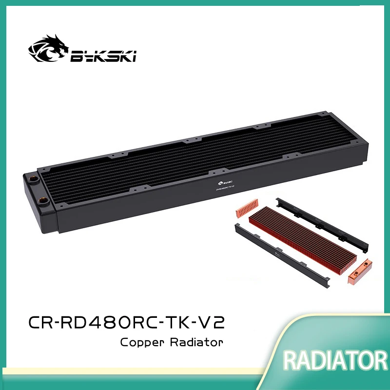 

BYKSKI CR-RD480RC-TK-V2 Water Cooler 480mm Radiator for PC Cooling 40mm Thickness Use for 120mm Fan